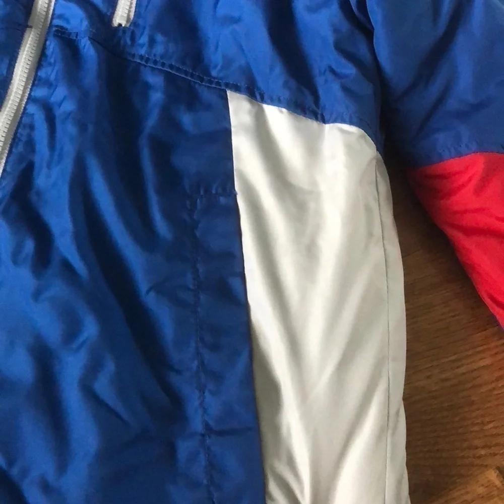 Old navy blue winter hooded outer coat in Size L